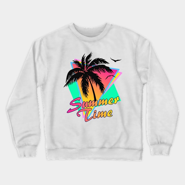 Summer Time Crewneck Sweatshirt by Nerd_art